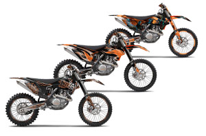 KTM C9 SX / SX-F / XC / XC-F Dirt Bike Custom Graphic Kit - 2013-2015