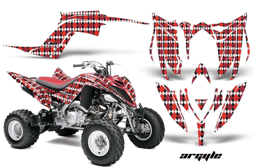 Yamaha Raptor 700 ATV Graphic Kit - 2006-2012 Argyle Red