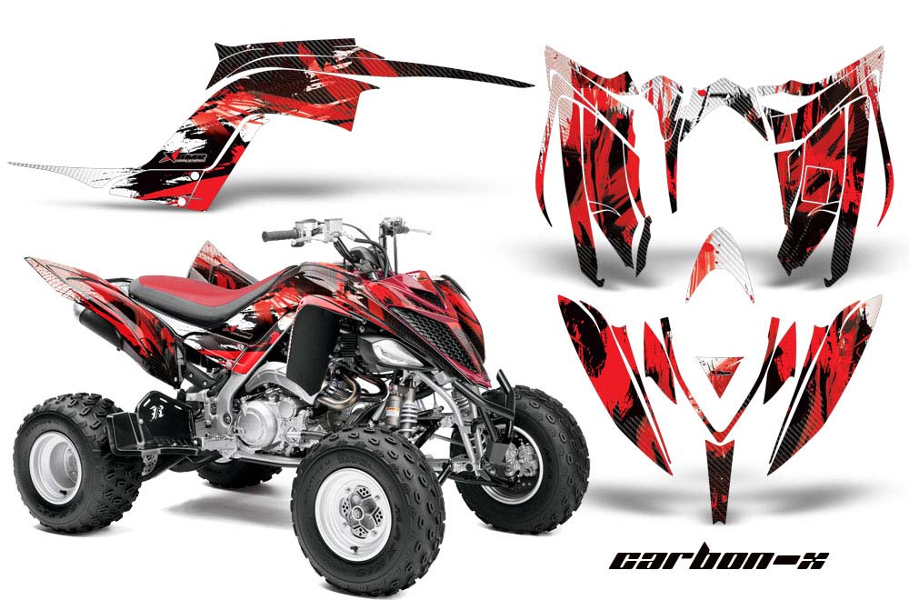 Yamaha Raptor 700 ATV Graphic Kit - 2006-2012 Carbon X Red