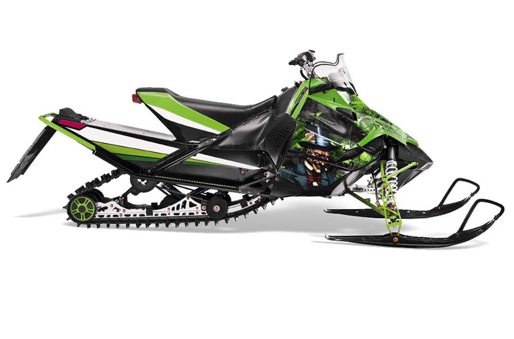 Arctic Cat Sno Pro Race 500 / 600 Sled Graphic Kit - 2008-2011 Mad Hatter Green