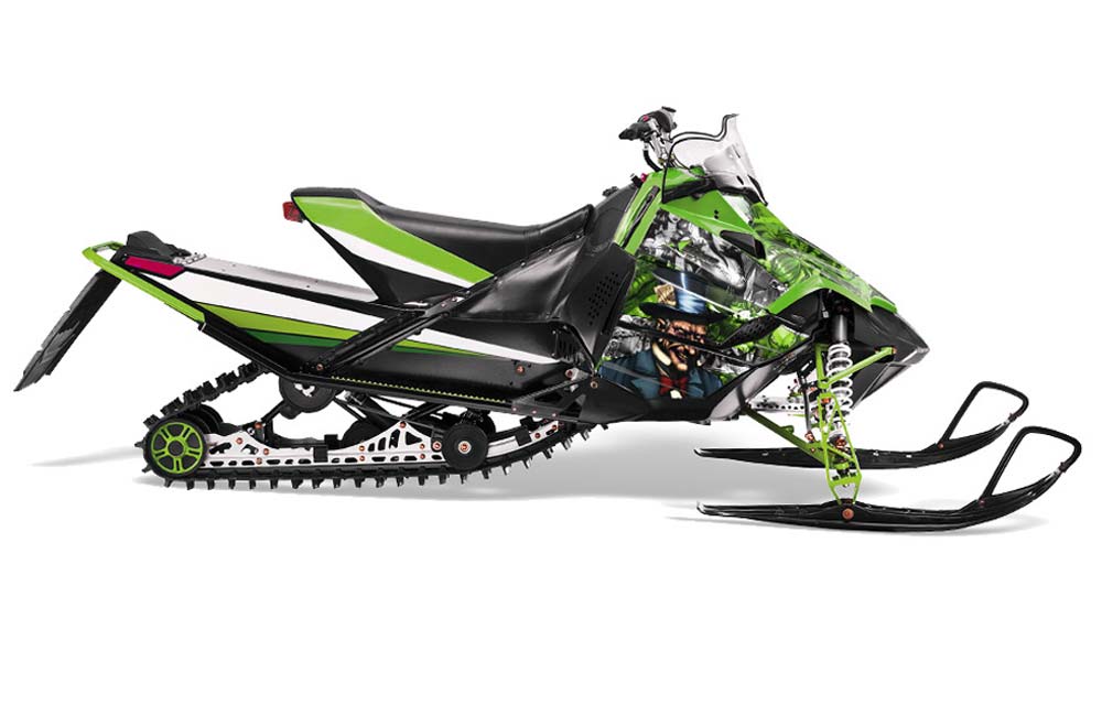 Arctic Cat Sno Pro Race 500 / 600 Sled Graphic Kit - 2008-2011 Mad Hatter Green