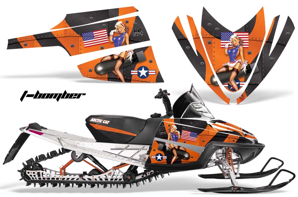 Arctic Cat M Series / Crossfire Sled Graphic Kit - All Years T Bomber Orange