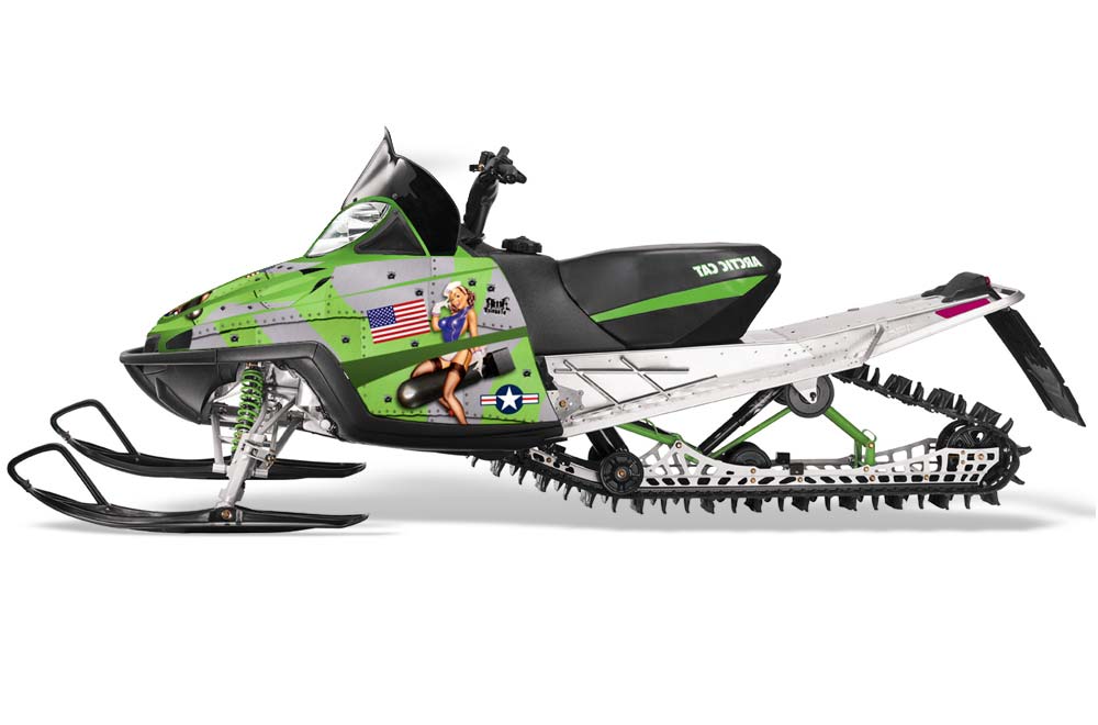 Arctic Cat M Series / Crossfire Sled Graphic Kit - All Years T Bomber Green