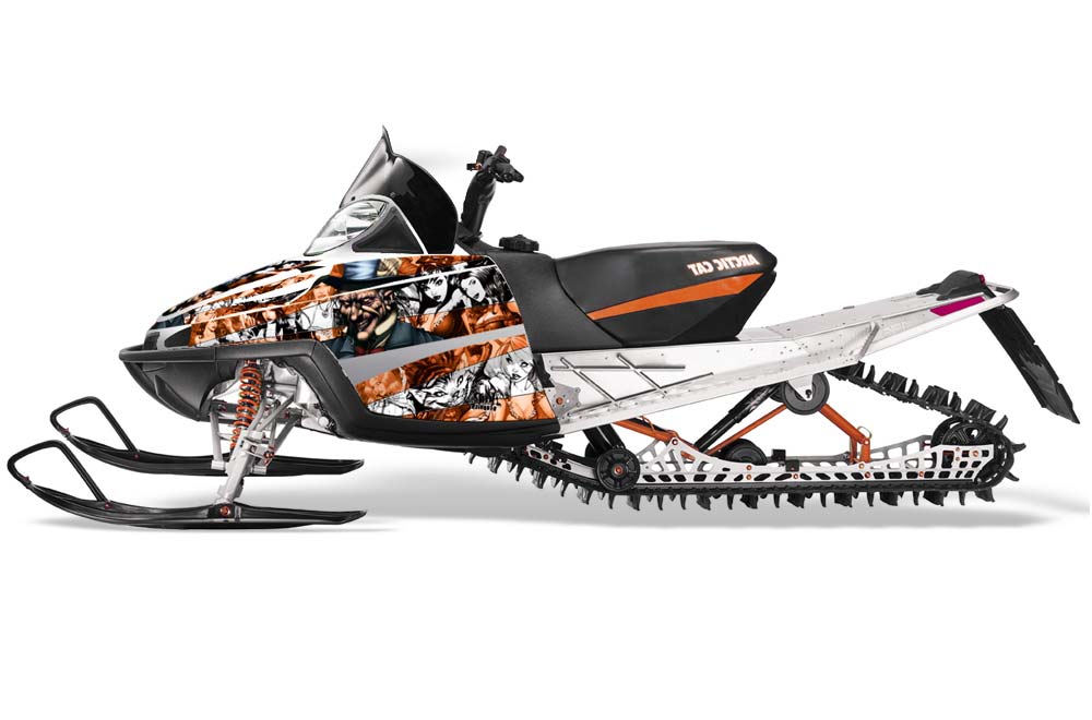 Arctic Cat M Series / Crossfire Sled Graphic Kit - All Years Mad Hatter Orange