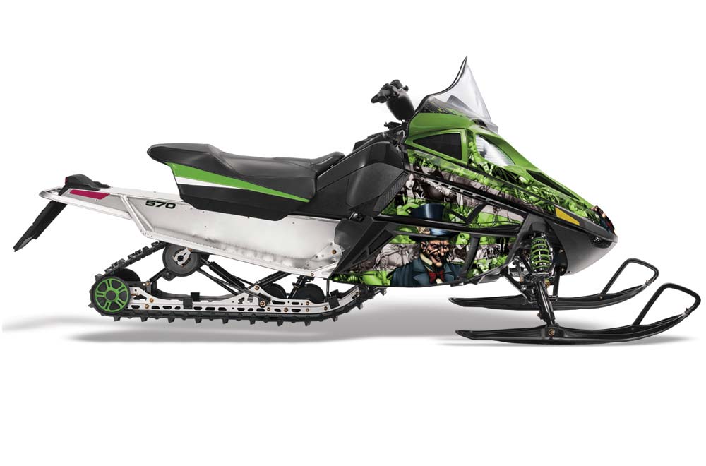Arctic Cat F Z1 Series Sled Graphic Kit - All Years Mad Hatter Green