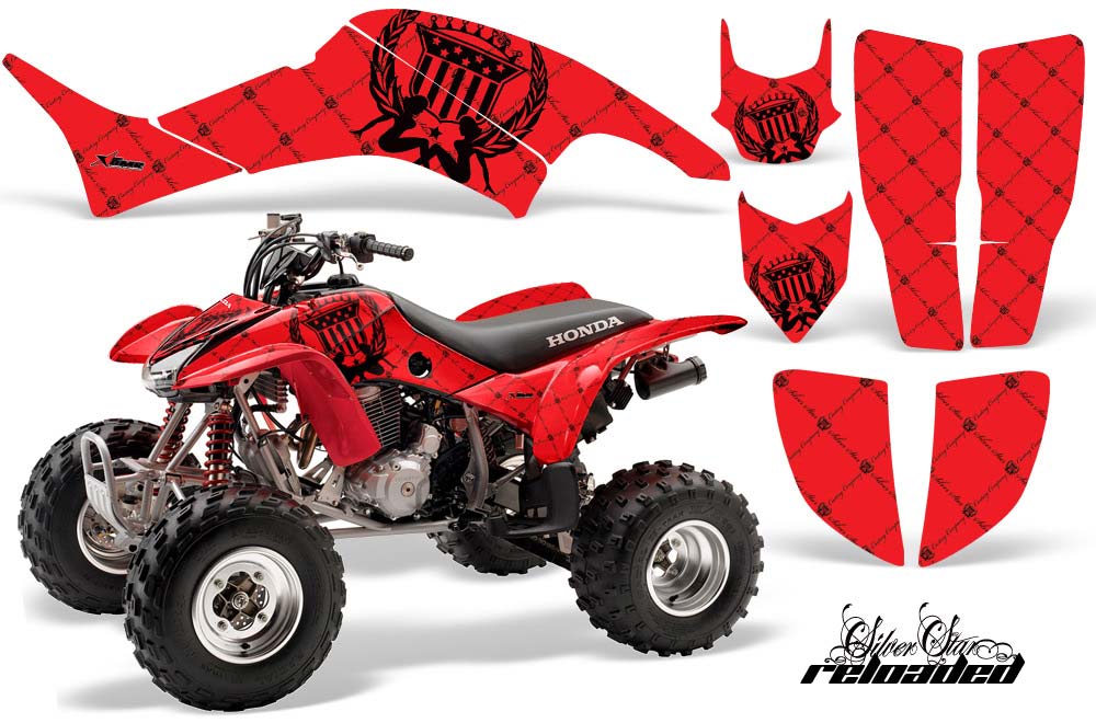 Honda TRX 400EX ATV Graphic Kit - 1999-2007 Silver Star - Reloaded Red