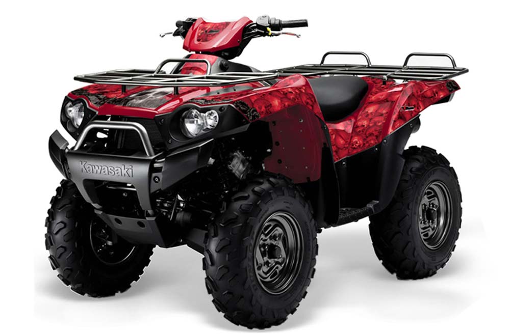 Kawasaki Brute Force 650i 4x4 ATV Graphic Kit - 2004-2012 Bone Collector Red