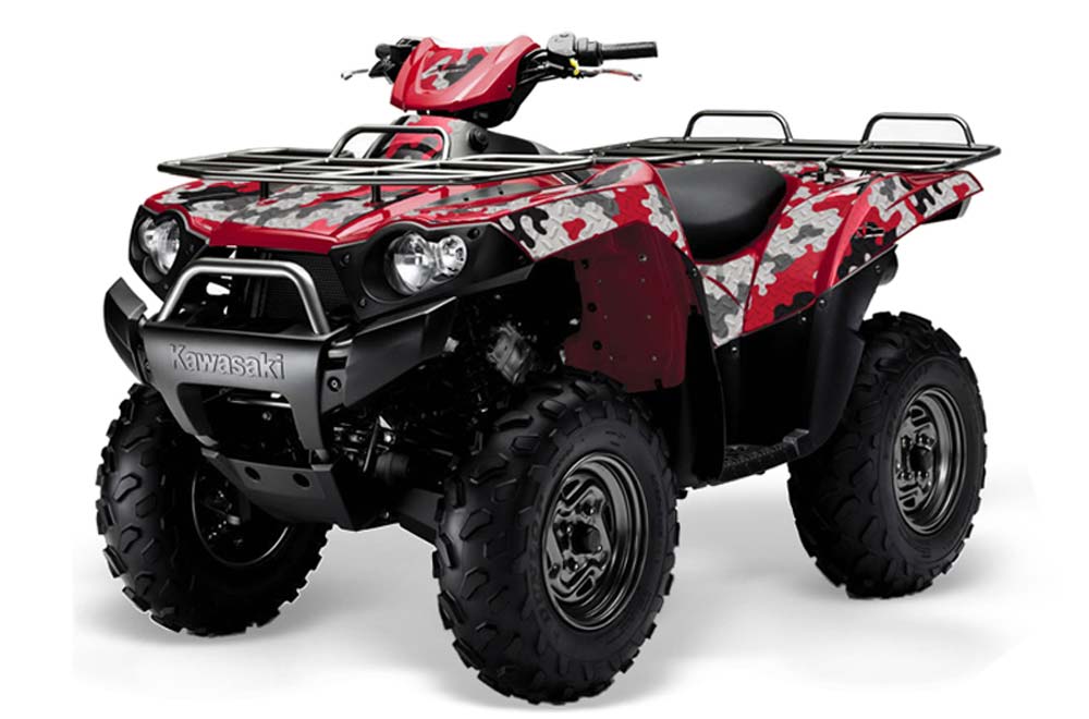 Kawasaki Brute Force 650i 4x4 ATV Graphic Kit - 2004-2012 Camoplate Red