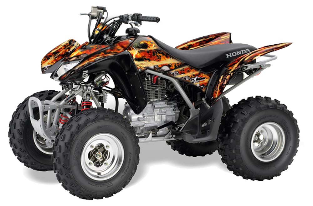 Honda TRX 250EX / 250R / 250X ATV Graphic Kit - 2006-2018 Firestorm Black