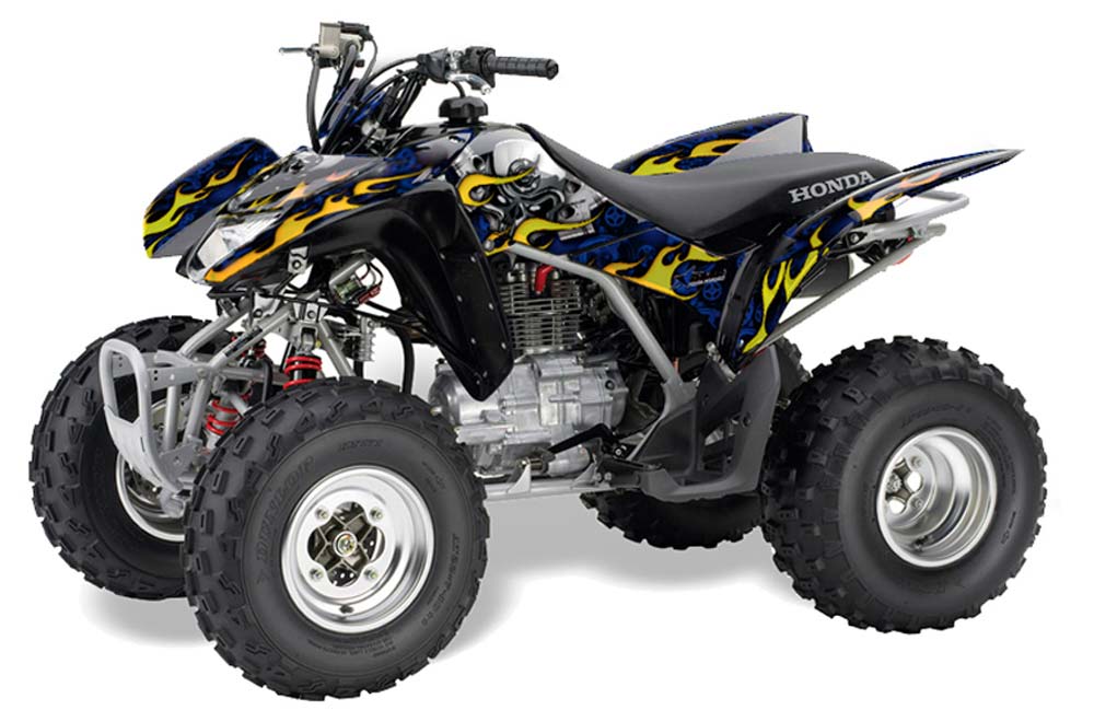 Honda TRX 250EX / 250R / 250X ATV Graphic Kit - 2006-2018 Motorhead Blue