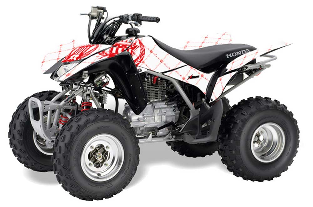 Honda TRX 250EX / 250R / 250X ATV Graphic Kit - 2006-2018 Silver Star - Reloaded White