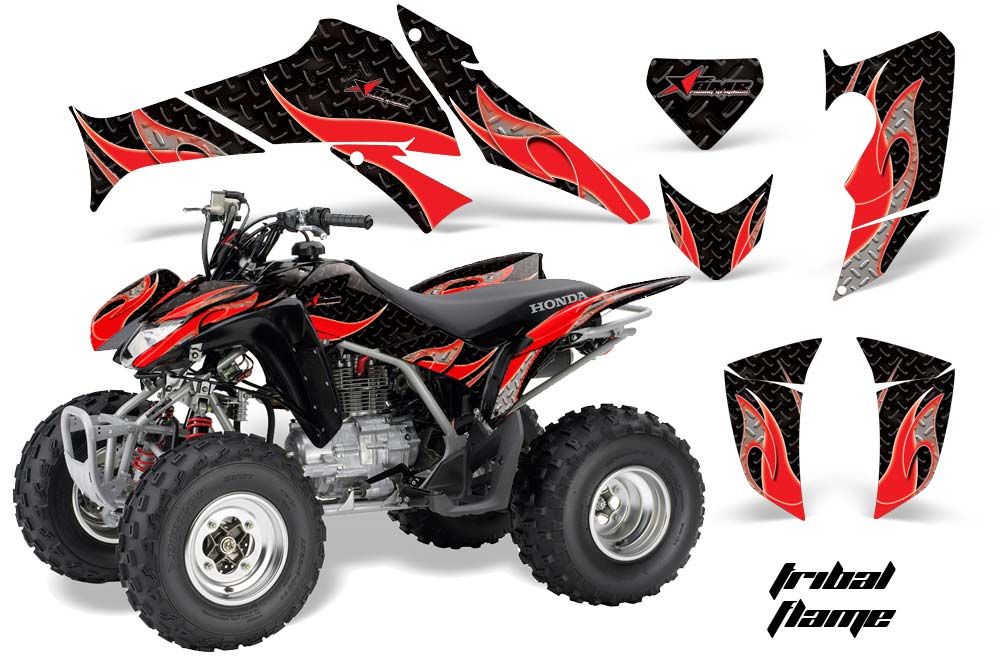 Honda TRX 250EX / 250R / 250X ATV Graphic Kit - 2006-2018 Tribal Flames Red
