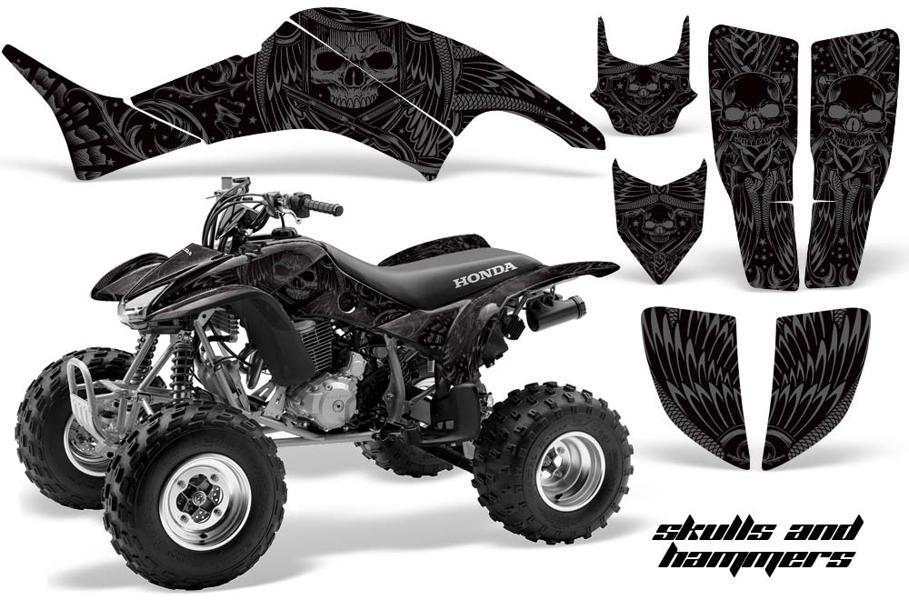 Honda TRX 400EX ATV Graphic Kit - 1999-2007 Skulls n Hammers Black