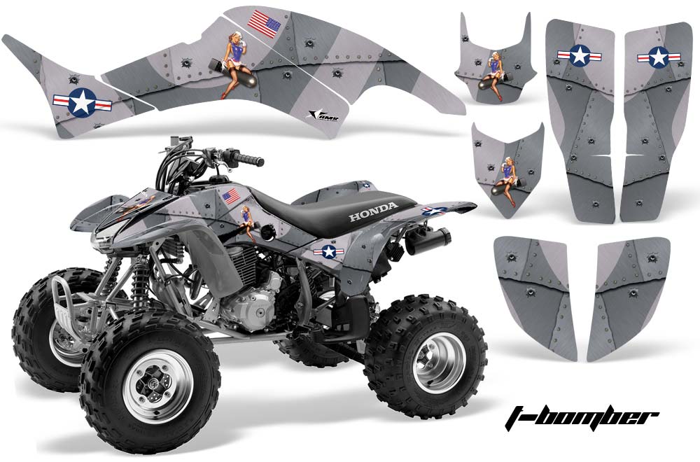 Honda TRX 400EX ATV Graphic Kit - 1999-2007 T-Bomber Silver