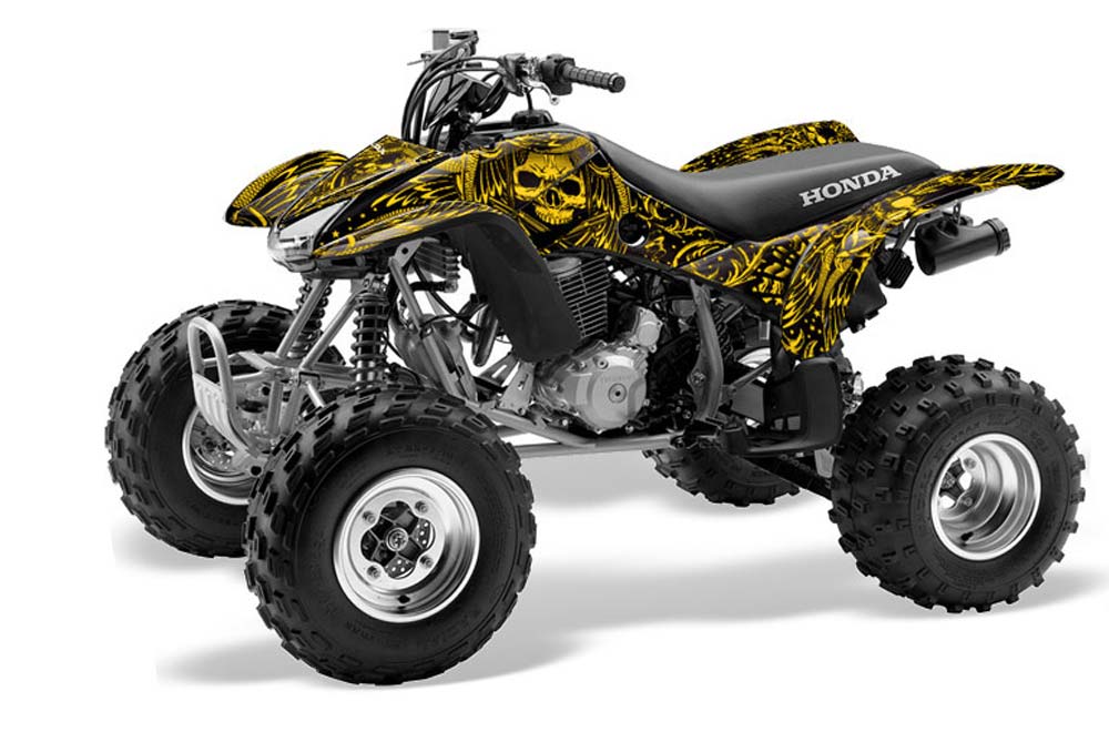 Honda TRX 400EX ATV Graphic Kit - 1999-2007 Skulls n Hammers Yellow