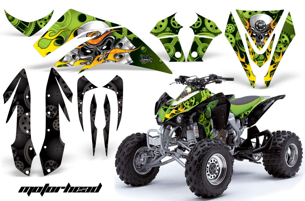 Kawasaki KFX 450 ATV Graphic Kit - 2008-2015 Motorhead Green