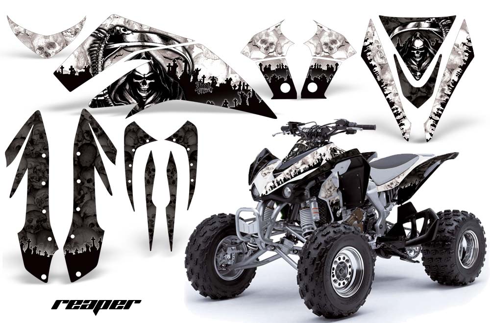 Kawasaki KFX 450 ATV Graphic Kit - 2008-2015 Reaper White