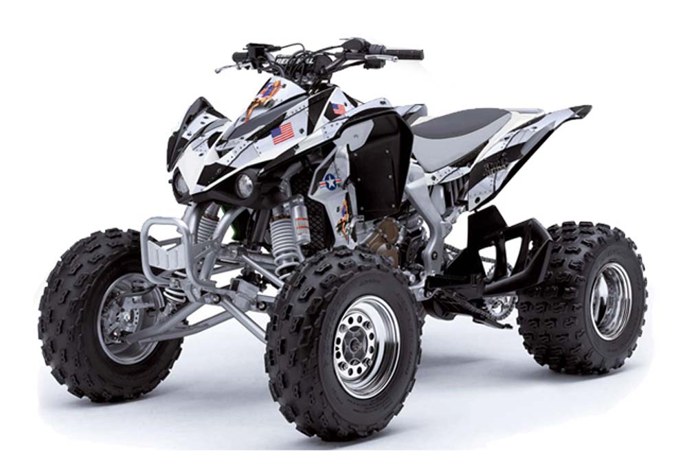 Kawasaki KFX 450 ATV Graphic Kit - 2008-2015 T Bomber White