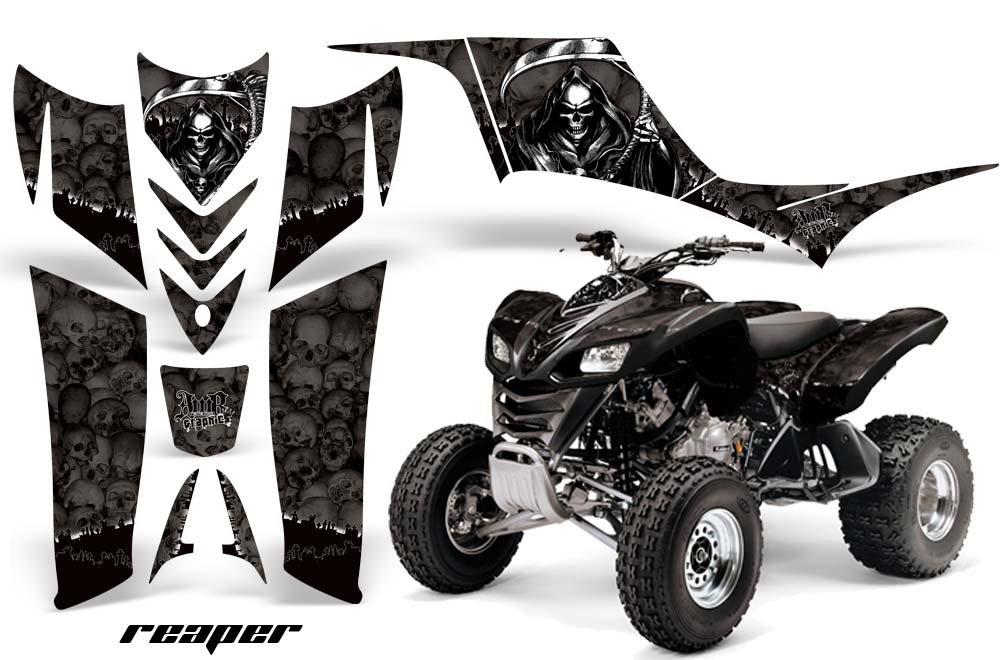 Kawasaki KFX 700 ATV Graphic Kit - 2004-2009 Reaper Black