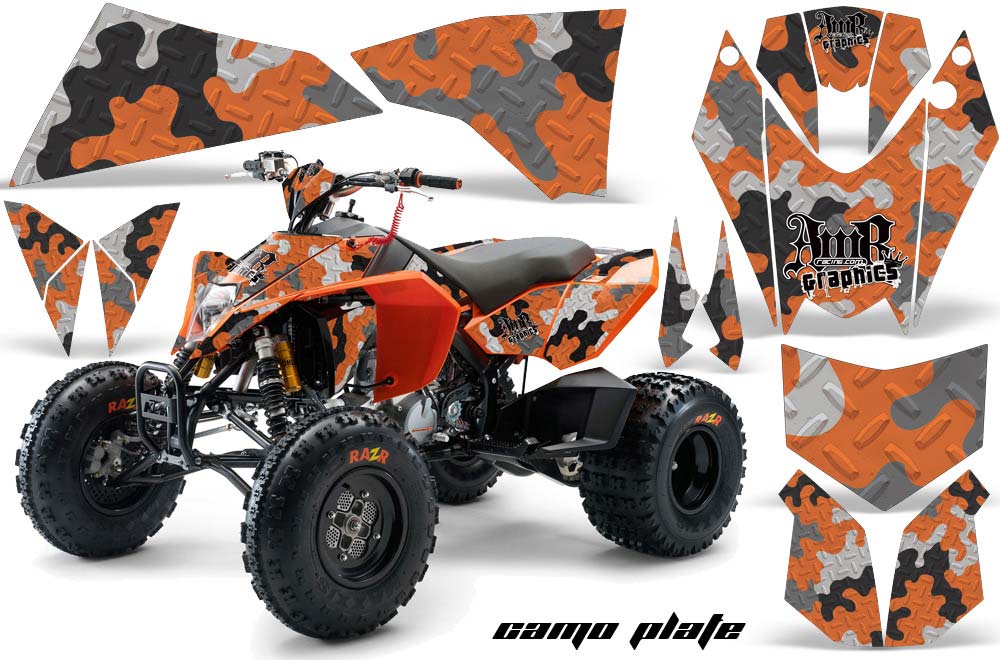 KTM 450 / 505 / 525 ATV Graphic Kit - 2008-2010 Camoplate Orange