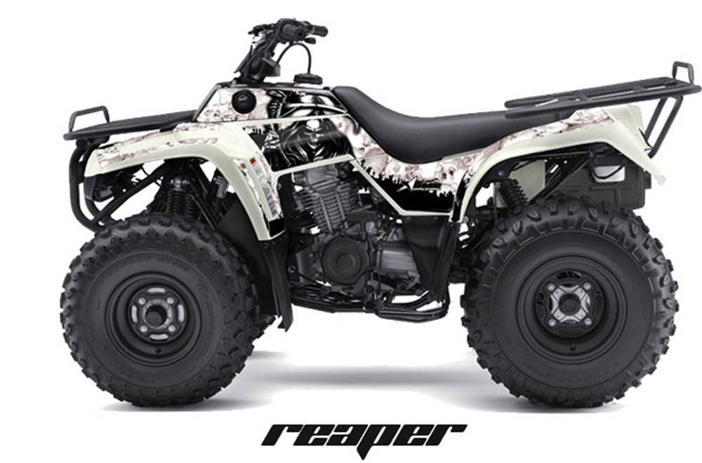 Kawasaki Bayou 220 / 250 / 300 ATV Graphic Kit - All Years Reaper White