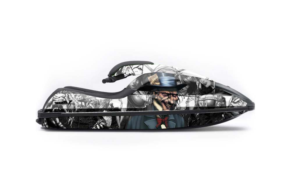 Kawasaki 750 SX / SXR Jet Ski Graphic Kit - 1992-1998 Mad Hatter White
