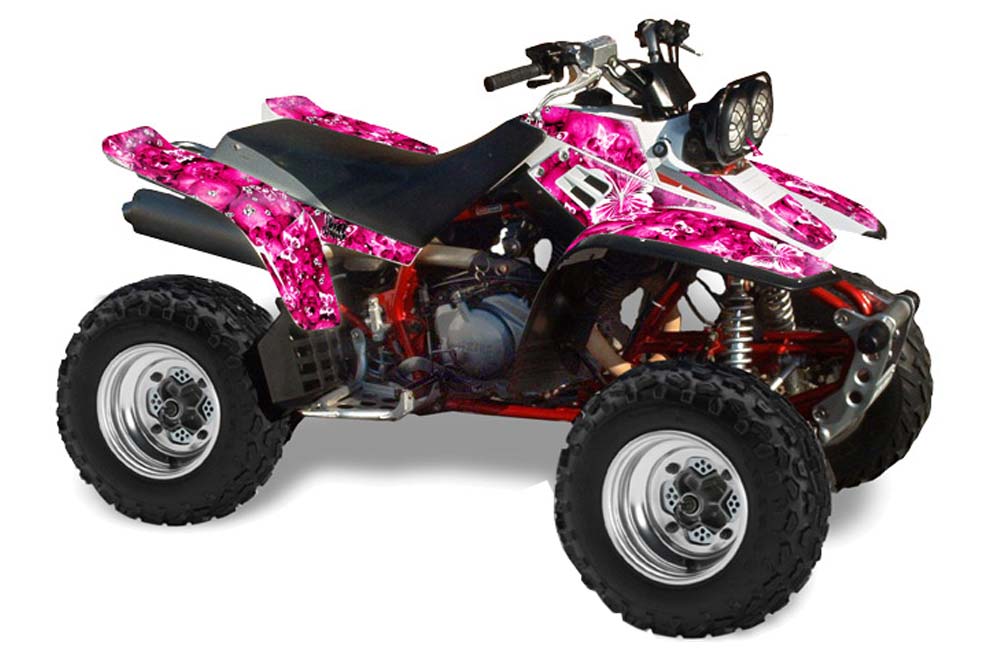 Yamaha Warrior 350 ATV Graphic Kit - All Years Butterfly Pink