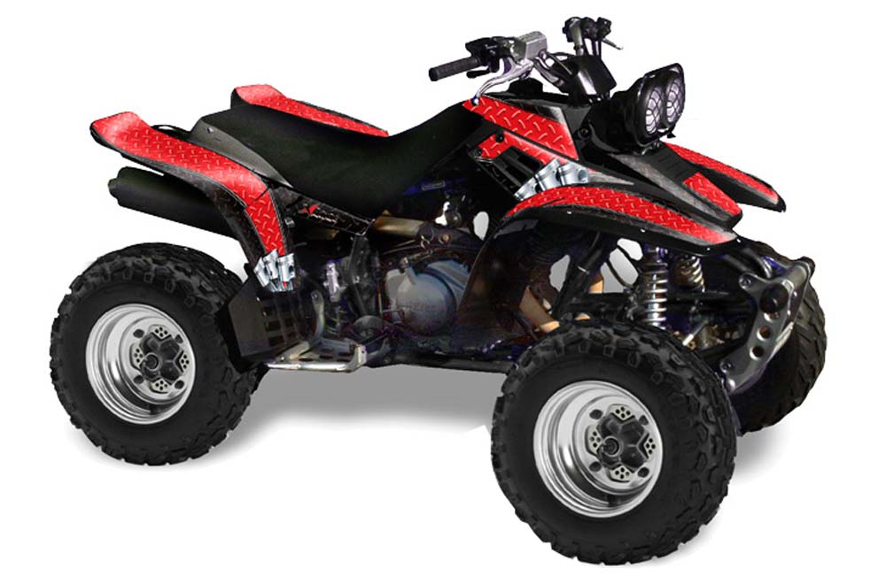 Yamaha Warrior 350 ATV Graphic Kit - All Years Diamond Race Red