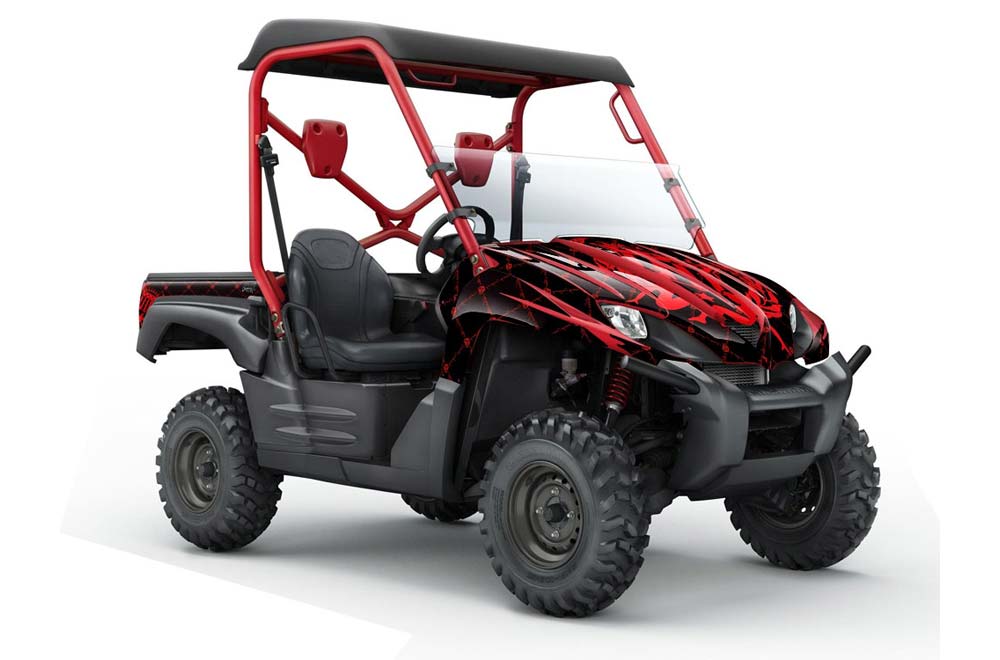 Kawasaki Teryx 750 Graphic Kit - 2007-2009 Silver Star - Reloaded Red