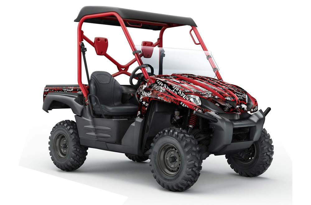 Kawasaki Teryx 750 Graphic Kit - 2007-2009 Silver Star - Silverhaze Red