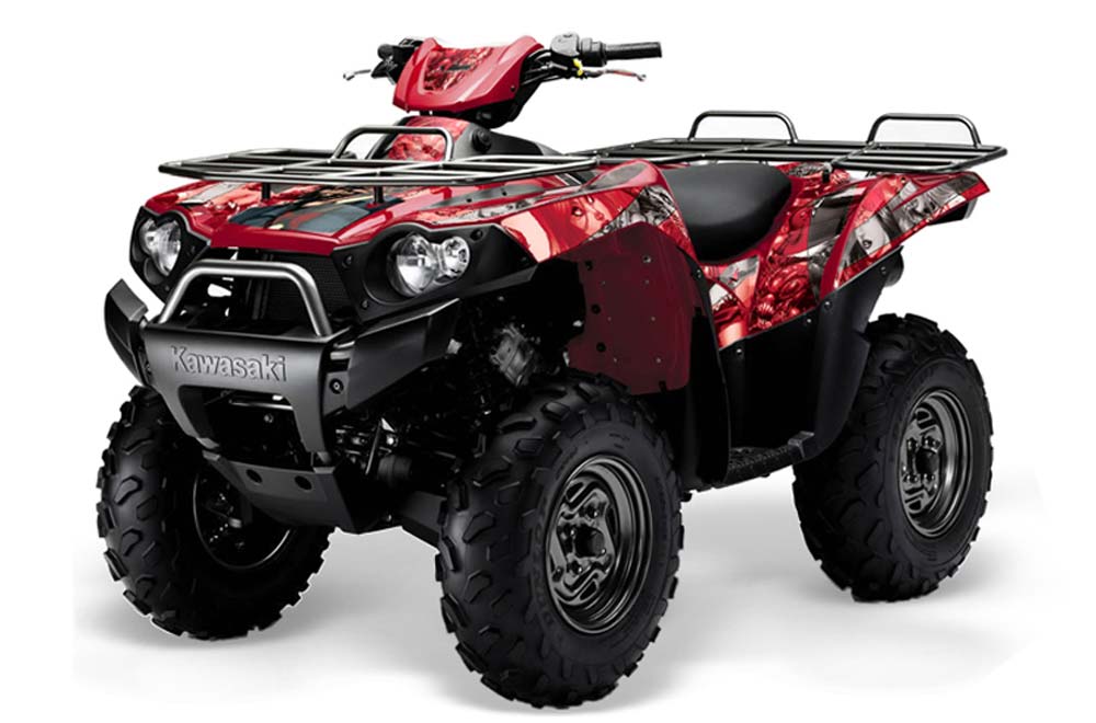 Kawasaki Brute Force 750 / 750i ATV Graphic Kit - 2005-2011 Mad Hatter Silver
