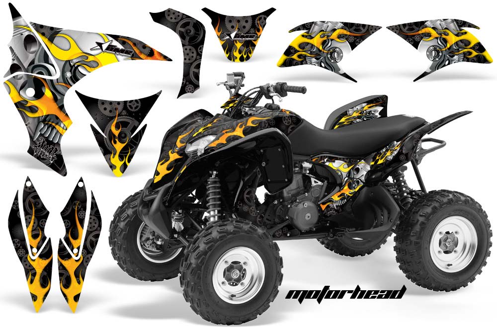 Honda TRX 700 XX ATV Graphic Kit - 2009-2015 Motorhead Black