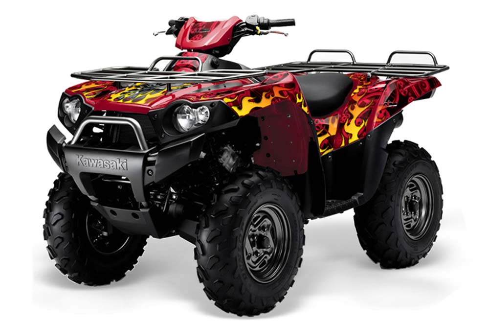 Kawasaki Brute Force 750 / 750i ATV Graphic Kit - 2005-2011 Motorhead Red