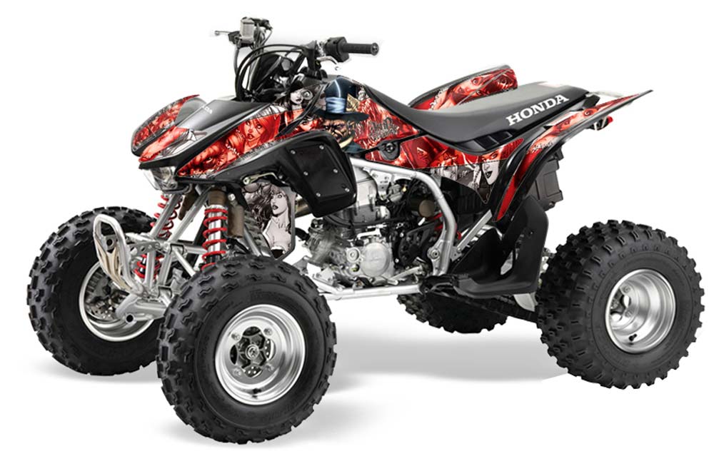 Honda TRX 450R ATV Graphic Kit - 2004-2016 Mad Hatter Silver