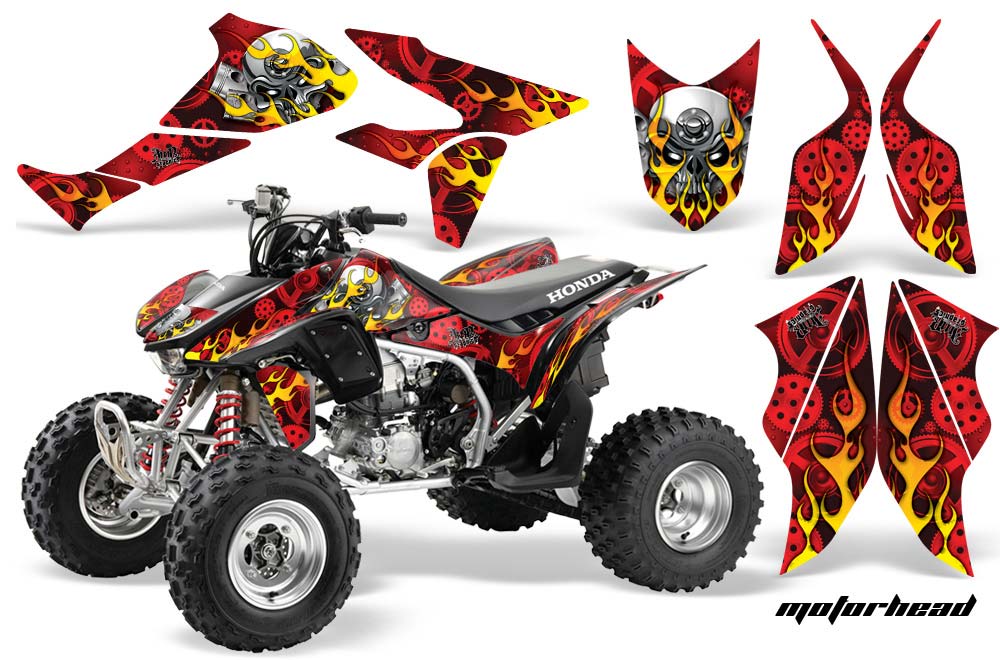 Honda TRX 450R ATV Graphic Kit - 2004-2016 Motorhead Red
