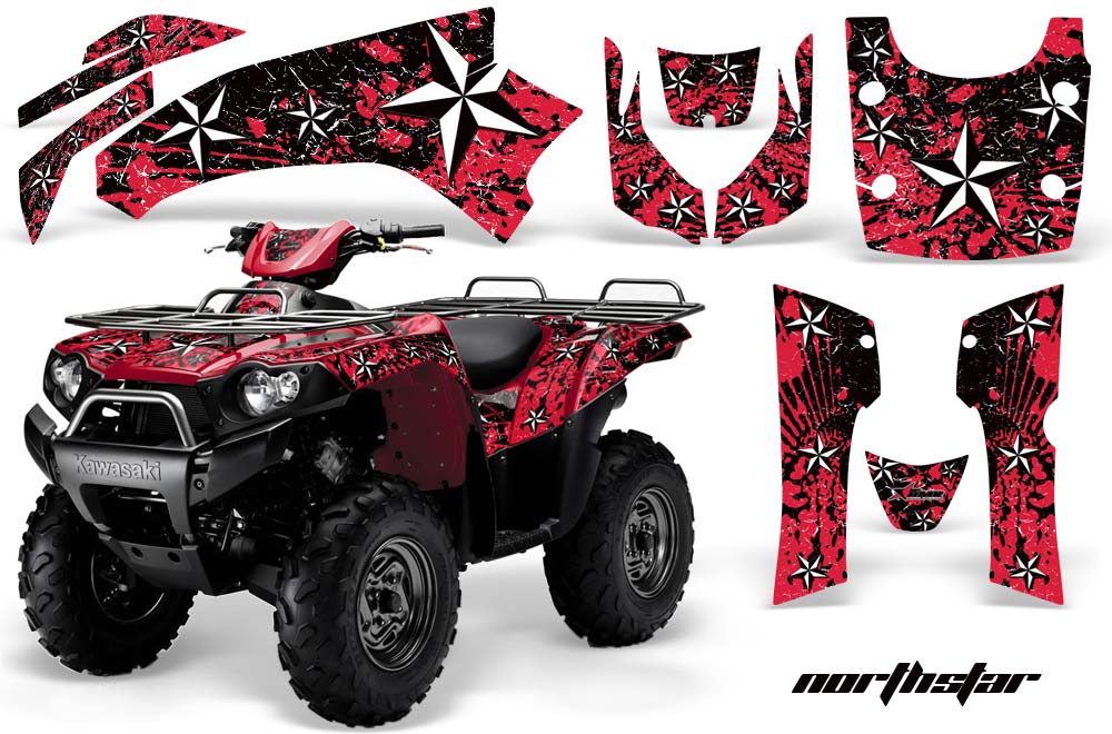Kawasaki Brute Force 650i 4x4 ATV Graphic Kit - 2004-2012 Northstar Black