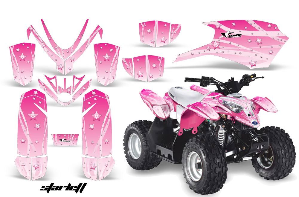 Polaris Predator 50 ATV Graphic Kit - All Years Starlett Pink