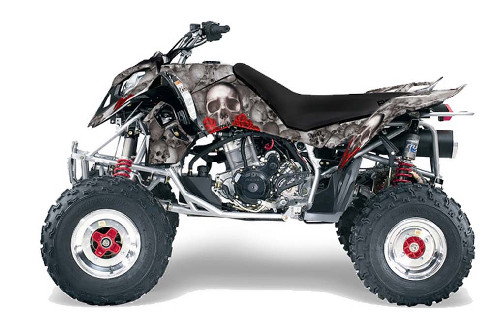 Polaris Outlaw 450 / 500 / 525 ATV Graphic Kit - 2006-2008 Bone Collector Silver