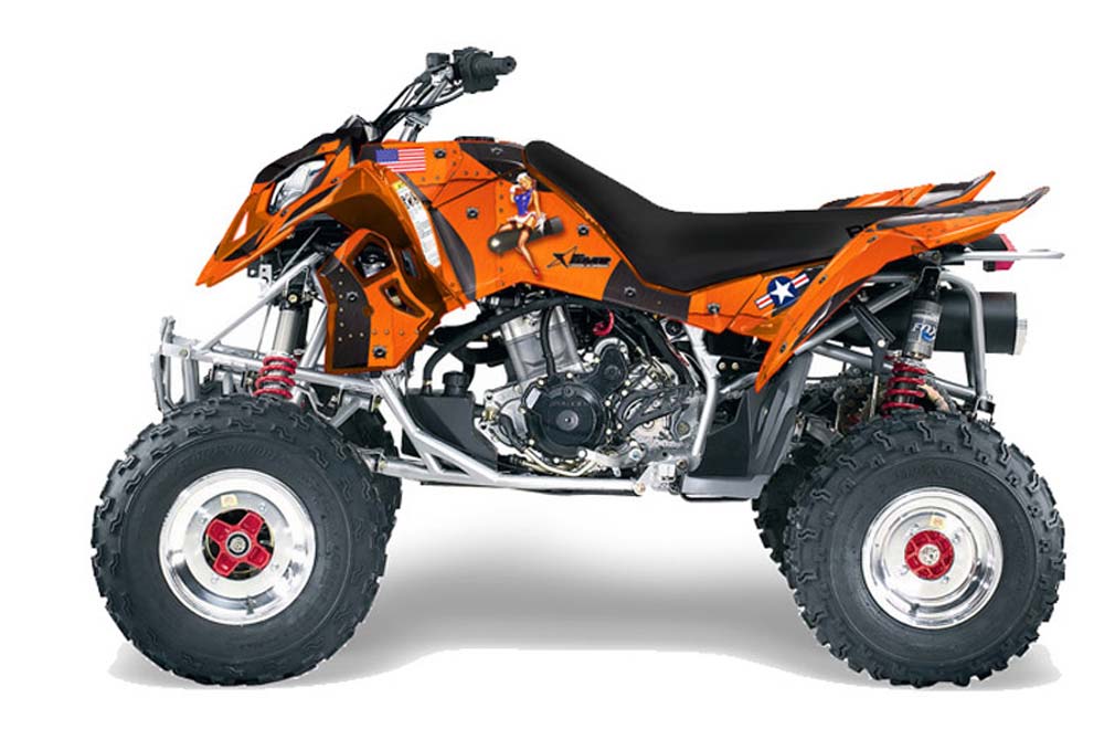 Polaris Outlaw 450 / 500 / 525 ATV Graphic Kit - 2006-2008 T Bomber Orange