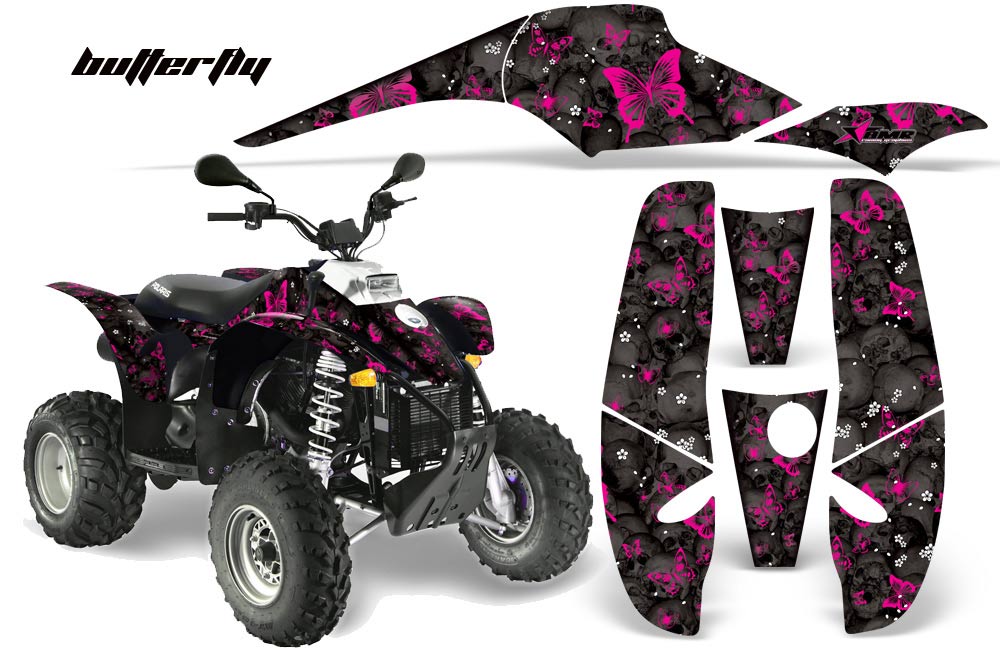 Polaris Trailblazer 350 ATV Graphic Kit - 1985-2009 Butterfly Pink