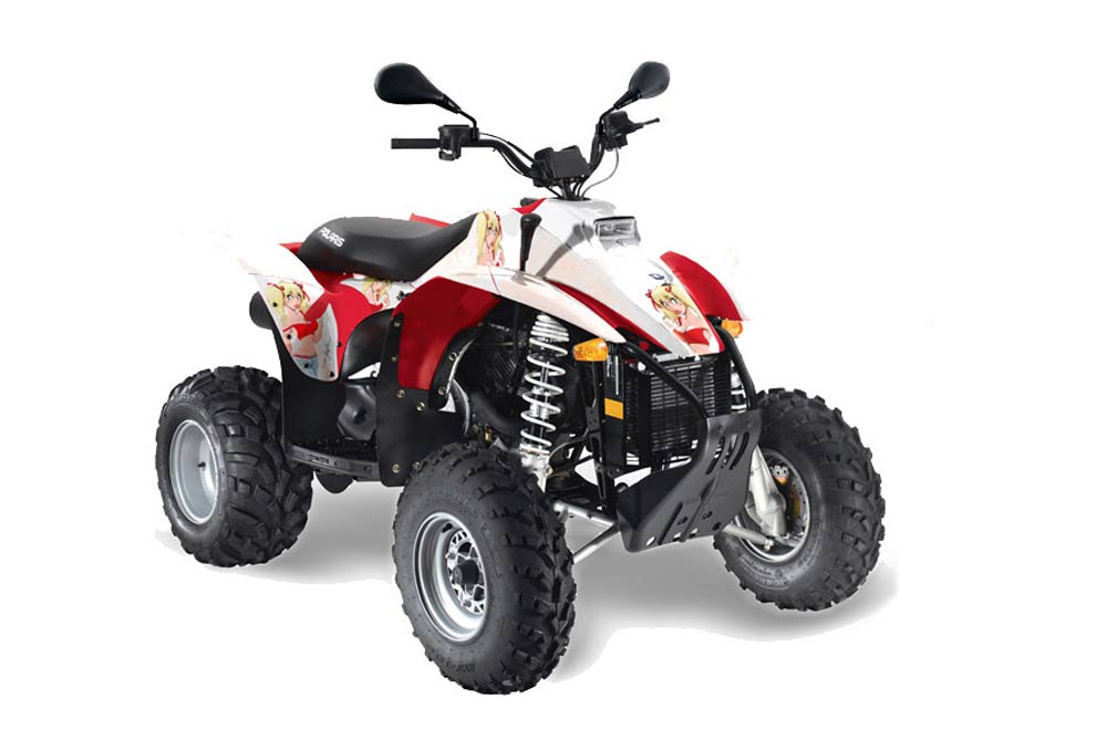 Polaris Scrambler / Trailblazer 500 ATV Graphic Kit - 1985-2009 Mandy White