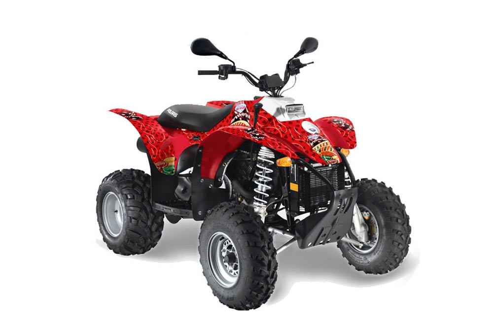 Polaris Trailblazer 350 ATV Graphic Kit - 1985-2009 Vegas Baller Red