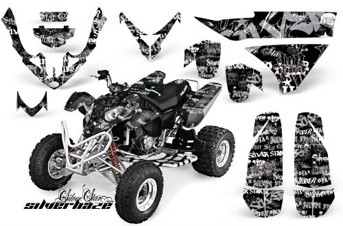 Polaris Predator 500 ATV Graphic Kit - 2002-2011 Silver Star - Silverhaze White