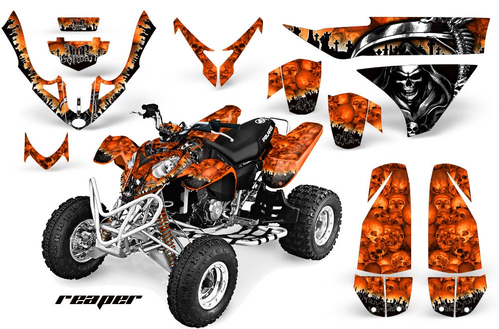 Polaris Predator 500 ATV Graphic Kit - 2002-2011 T Bomber Orange