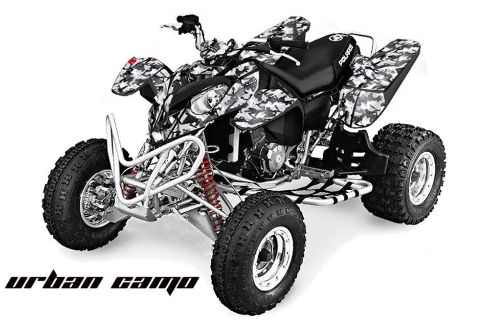 Polaris Predator 500 ATV Graphic Kit - 2002-2011 Urban Camo White