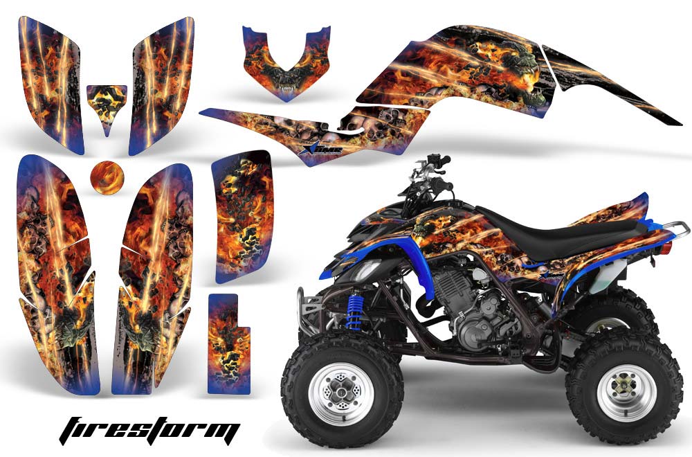 Yamaha Raptor 660 ATV Graphic Kit - 2001-2005 Firestorm Blue