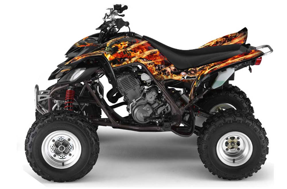 Yamaha Raptor 660 ATV Graphic Kit - 2001-2005 Firestorm Black