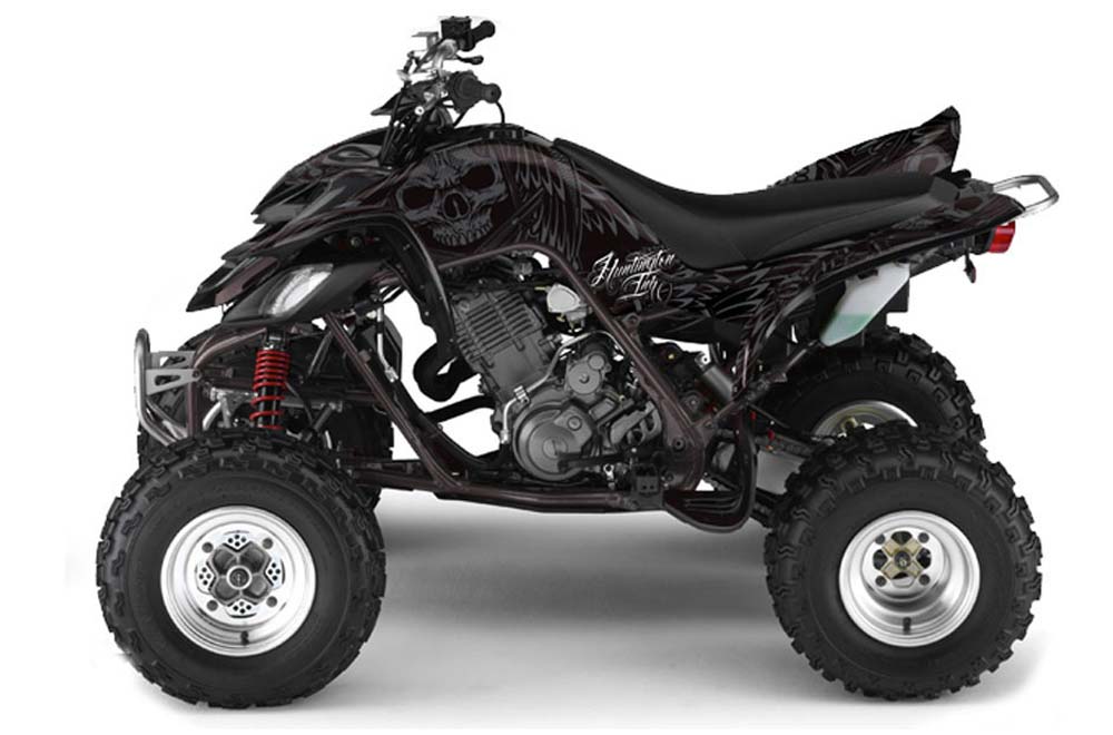 Yamaha Raptor 660 ATV Graphic Kit - 2001-2005 Skulls n Hammers Silver
