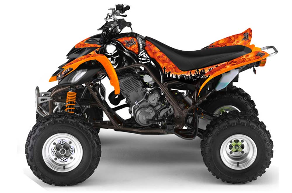 Yamaha Raptor 660 ATV Graphic Kit - 2001-2005 Reaper Orange