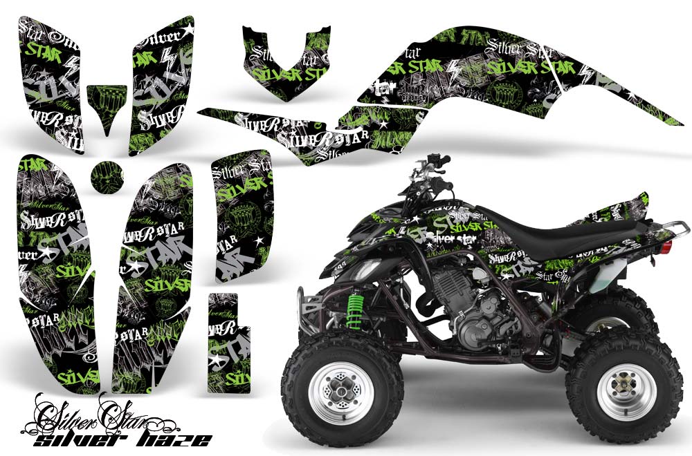 Yamaha Raptor 660 ATV Graphic Kit - 2001-2005 Silver Star - Silverhaze Green